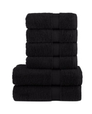 Ensemble de serviettes de qualité supérieure SOLUND 6 pcs noir | Mobilier & Déco