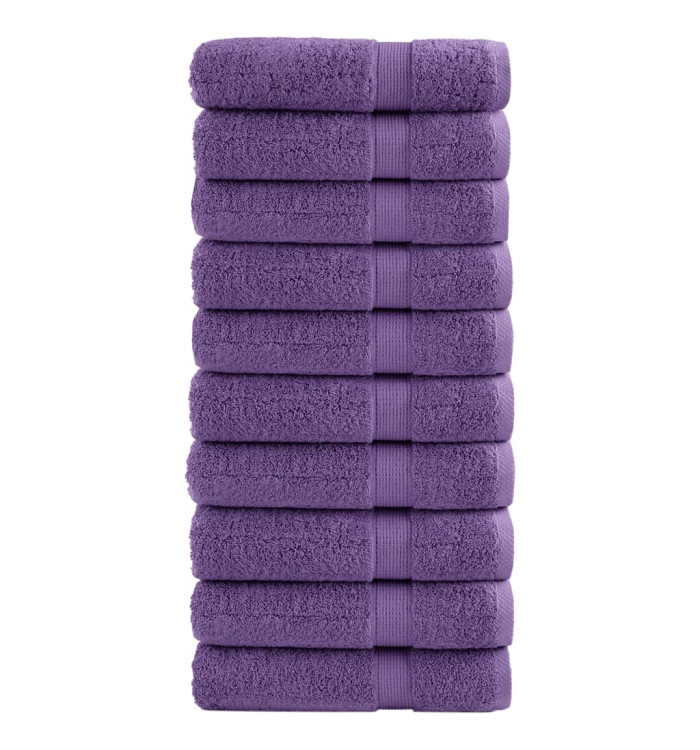 Serviettes de douche de qualité supérieure SOLUND 10 pcs violet | Mobilier & Déco