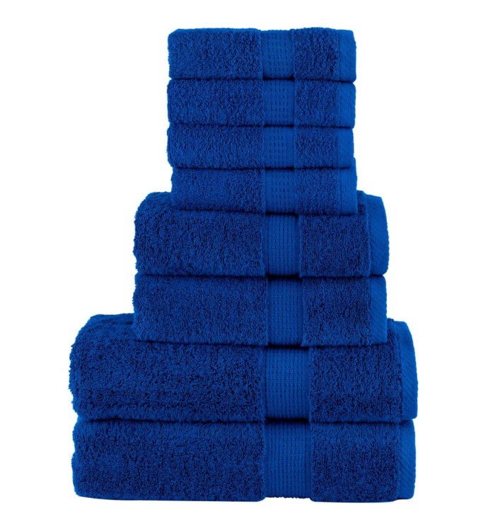 Ensemble de serviettes de qualité supérieure SOLUND 8 pcs bleu | Mobilier & Déco