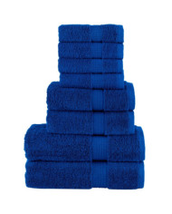 Ensemble de serviettes de qualité supérieure SOLUND 8 pcs bleu | Mobilier & Déco