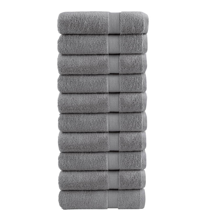 Essuie-mains de qualité supérieure SOLUND 10 pcs gris 600 g/m² | Mobilier & Déco