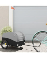 Remorque de vélo noir et gris 30 kg fer | Mobilier & Déco