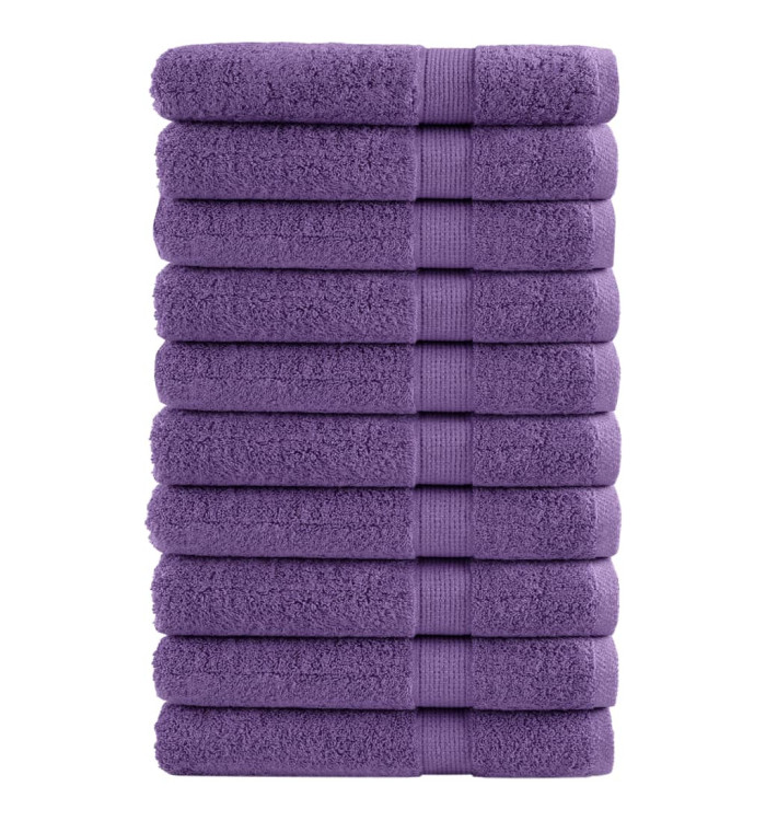 Serviettes de sauna de qualité supérieure SOLUND 10 pcs violet | Mobilier & Déco
