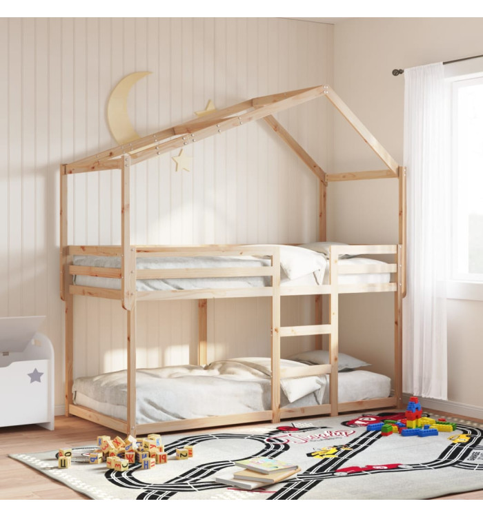Toit de lit pour enfants 203x95,5x142 cm bois de pin massif | Mobilier & Déco