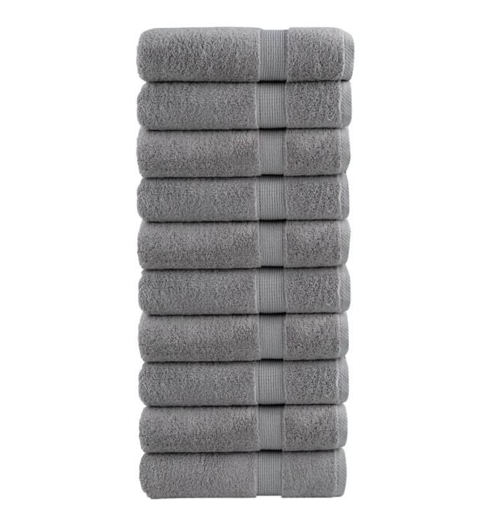 Serviettes de bain de qualité supérieure SOLUND 10 pcs gris | Mobilier & Déco