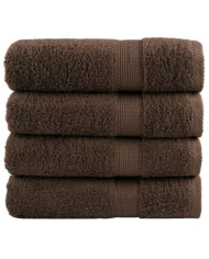 Serviettes de douche de qualité supérieure SOLUND 4 pcs marron | Mobilier & Déco