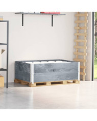 Colliers de palette 2 pcs gris 120x80 cm bois de pin solide | Mobilier & Déco