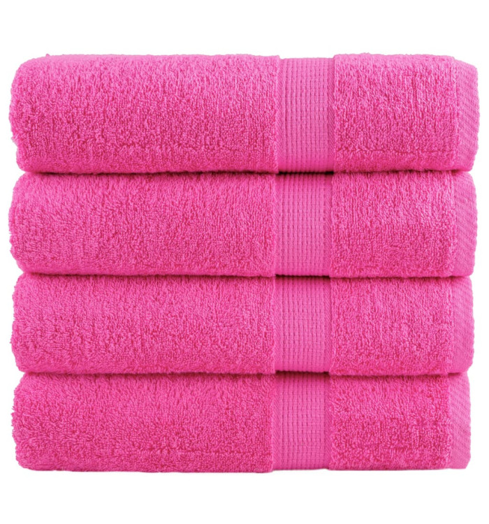 Serviettes de douche de qualité supérieure SOLUND 4 pcs rose | Mobilier & Déco