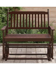 Banc balancelle marron 118x70x104,5 cm bois massif de peuplier | Mobilier & Déco