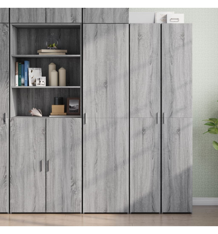 Buffet haut sonoma gris 45x42,5x185 cm bois d'ingénierie | Mobilier & Déco