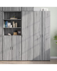 Buffet haut sonoma gris 45x42,5x185 cm bois d'ingénierie | Mobilier & Déco