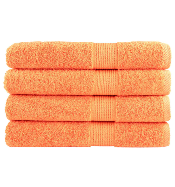 Serviettes de sauna de qualité supérieure SOLUND 4 pcs orange | Mobilier & Déco