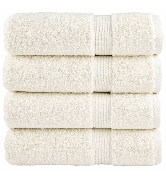 Essuie-mains de qualité supérieure SOLUND 4 pcs crème 600 g/m² | Mobilier & Déco