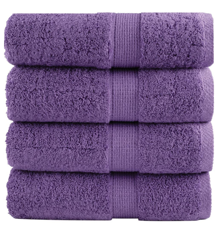 Serviettes d'invité de qualité supérieure SOLUND 4 pcs violet | Mobilier & Déco