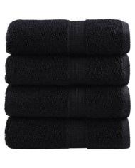Serviettes de visage de qualité supérieure SOLUND 4 pcs noir | Mobilier & Déco