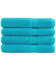 Serviettes de qualité supérieure SOLUND 4 pcs turquoise | Mobilier & Déco