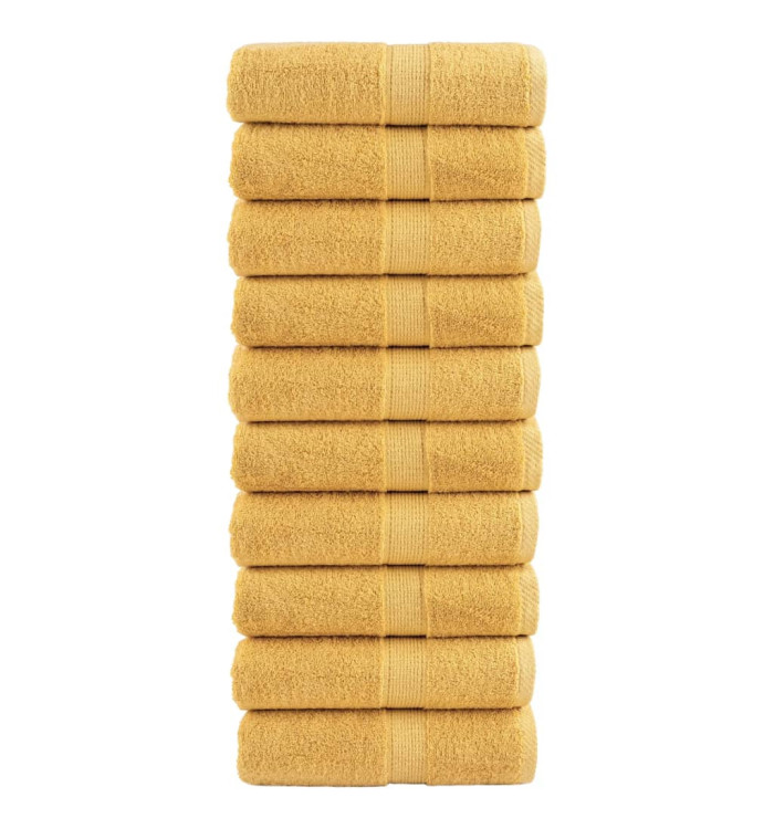 Serviettes d'invité de qualité supérieure SOLUND 10 pcs doré | Mobilier & Déco
