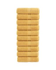 Serviettes d'invité de qualité supérieure SOLUND 10 pcs doré | Mobilier & Déco