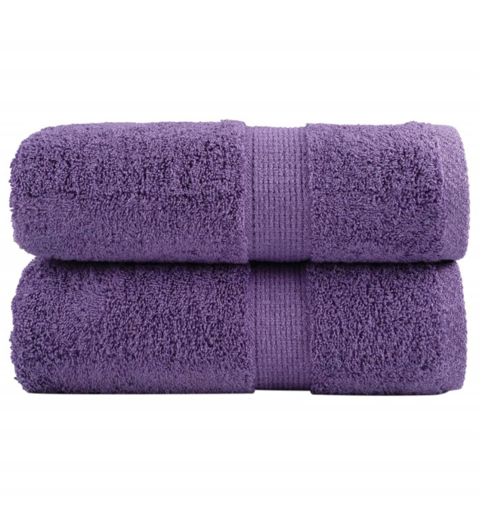 Serviettes de visage de qualité supérieure SOLUND 2 pcs violet | Mobilier & Déco