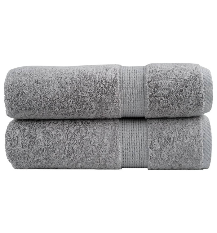 Serviettes de bain de qualité supérieure SOLUND 2 pcs gris | Mobilier & Déco