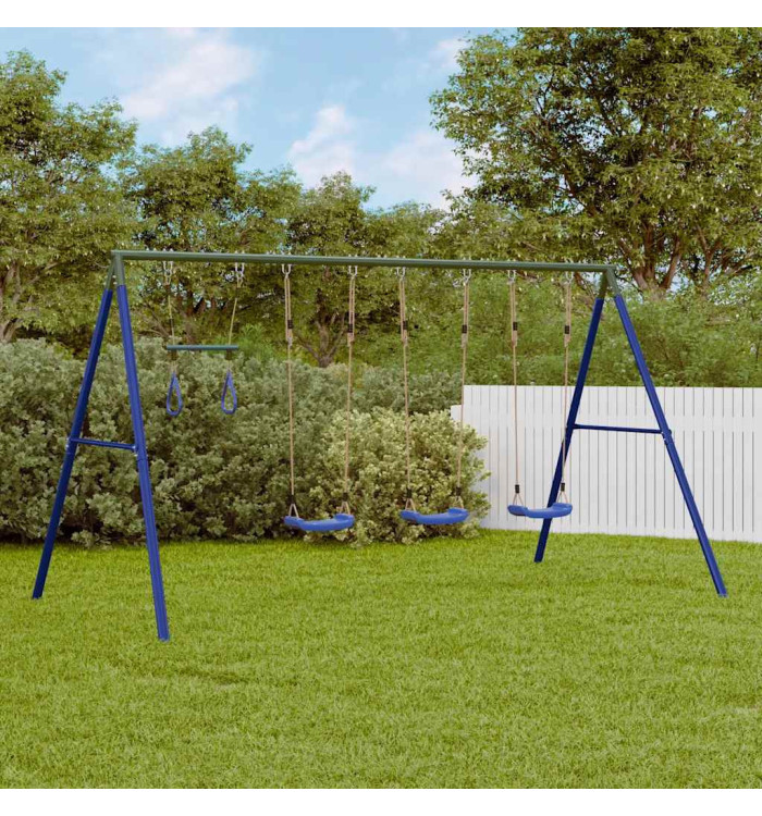 Ensemble de balançoire d'extérieur avec balançoires et trapèze | Mobilier & Déco