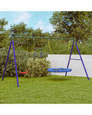 Jeu d'extérieur avec balançoire, trapèze et balançoire soucoupe | Mobilier & Déco