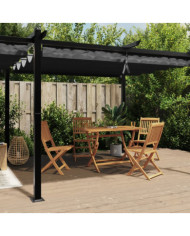 Tonnelle avec toit rétractable anthracite 3x6 m aluminium | Mobilier & Déco