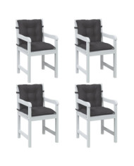 Coussins de chaise à dossier bas lot de 4 anthracite mélangé | Mobilier & Déco