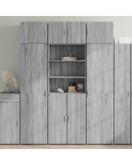 Buffet haut sonoma gris 70x42,5x185 cm bois d'ingénierie | Mobilier & Déco