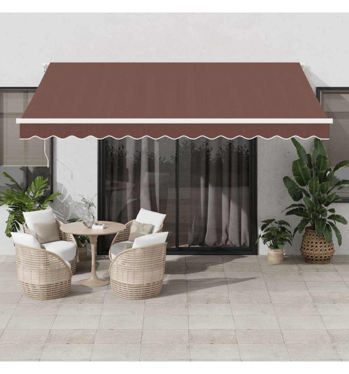 Auvent rétractable automatique marron 400x300 cm | Mobilier & Déco