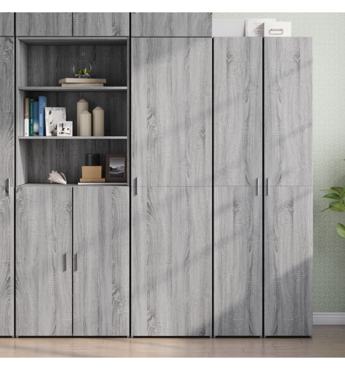 Buffet haut sonoma gris 50x42,5x185 cm bois d'ingénierie | Mobilier & Déco