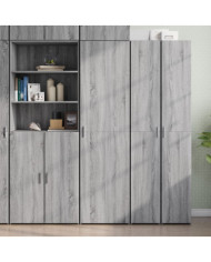 Buffet haut sonoma gris 50x42,5x185 cm bois d'ingénierie | Mobilier & Déco