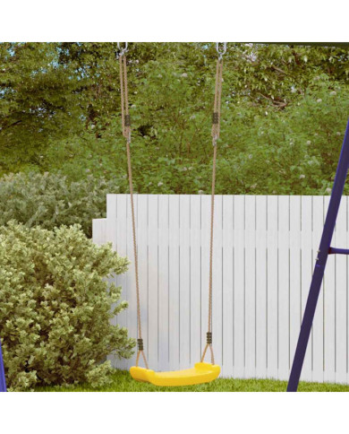 Balançoire d'extérieur d'enfants simple et corde réglable jaune | Mobilier & Déco