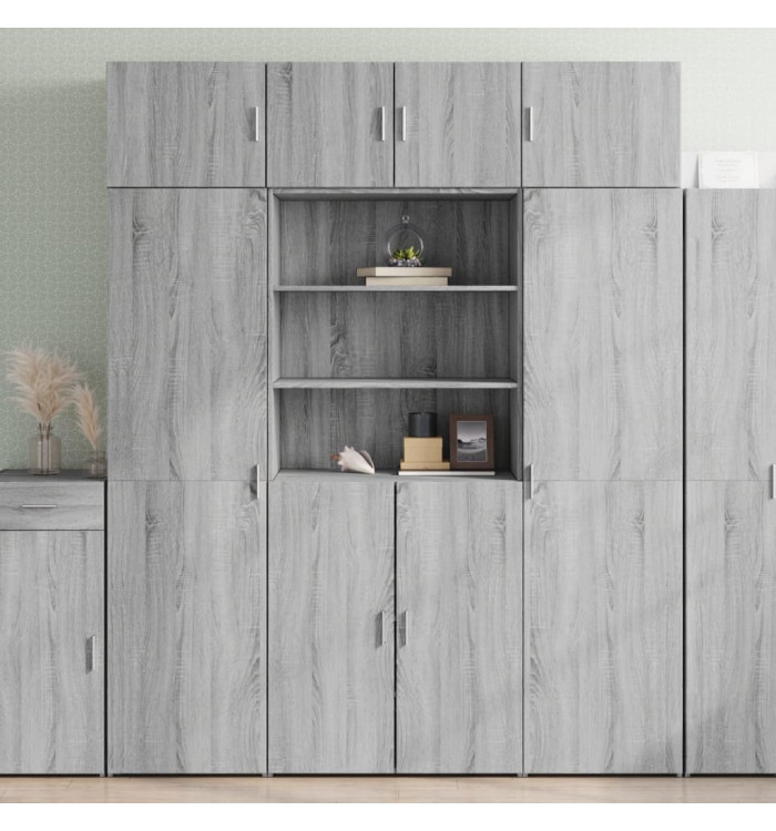 Buffet haut sonoma gris 80x42,5x185 cm bois d'ingénierie | Mobilier & Déco