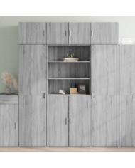 Buffet haut sonoma gris 80x42,5x185 cm bois d'ingénierie | Mobilier & Déco