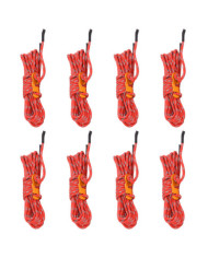 Cordes de haubanage avec clés réfléchissantes 8 pcs 4 m 4 mm | Mobilier & Déco