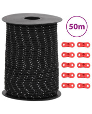 Corde de haubanage de tente avec bandes réfléchissantes et clés | Mobilier & Déco