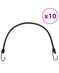 Cordes élastiques avec bandes réfléchissantes et crochets 10pcs | Mobilier & Déco