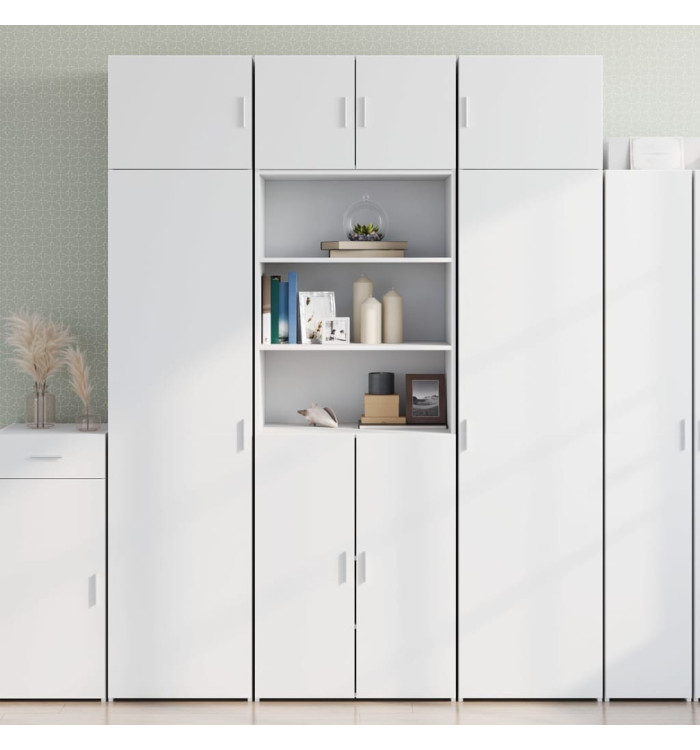 Armoire de rangement blanc 70x42,5x225 cm bois d'ingénierie | Mobilier & Déco