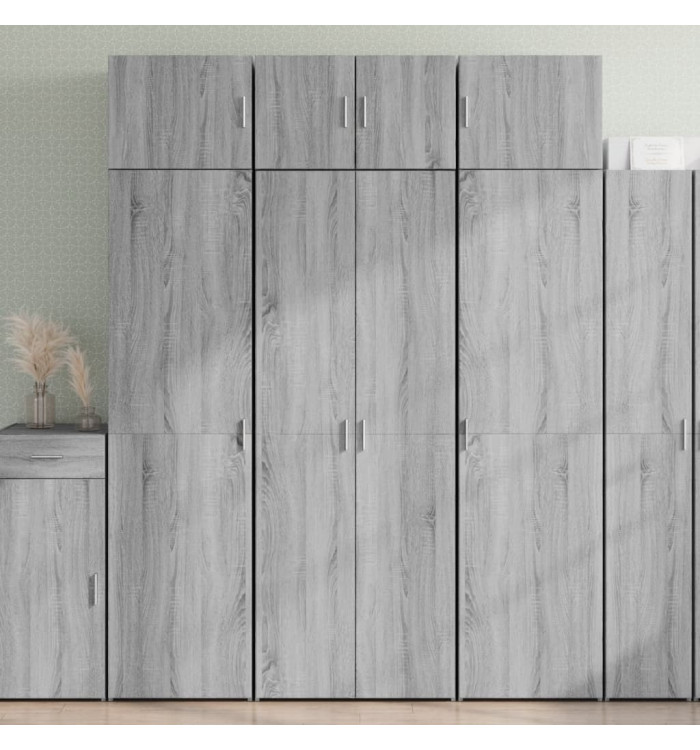Buffet haut sonoma gris 70x42,5x185 cm bois d'ingénierie | Mobilier & Déco