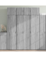 Buffet haut sonoma gris 70x42,5x185 cm bois d'ingénierie | Mobilier & Déco