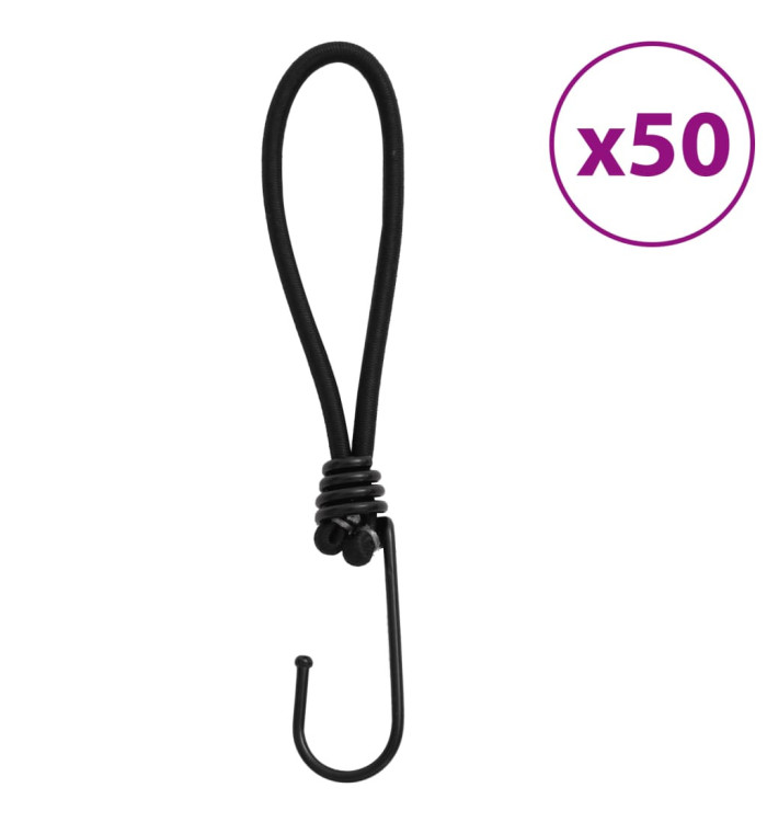 Cordon élastique avec crochets 50 pcs 17 cm | Mobilier & Déco