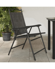 Chaises de jardin pliables lot de 8 en acier et textilène | Mobilier & Déco