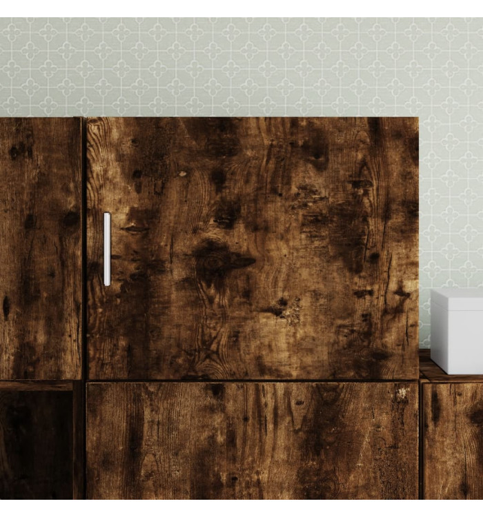 Armoire murale chêne fumé 50x42,5x40 cm bois d'ingénierie | Mobilier & Déco
