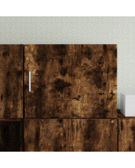 Armoire murale chêne fumé 50x42,5x40 cm bois d'ingénierie | Mobilier & Déco