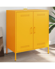 Buffet jaune moutarde 68x39x79 cm acier | Mobilier & Déco
