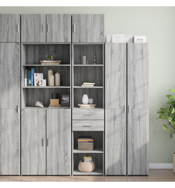 Armoire de rangement mince sonoma gris 45x42,5x225 cm | Mobilier & Déco