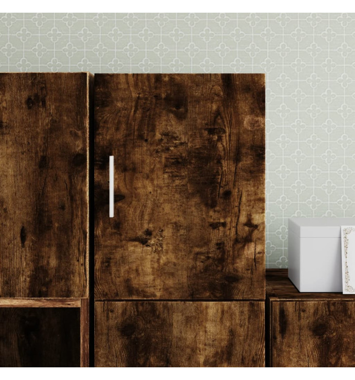 Armoire murale chêne fumé 30x42,5x40 cm bois d'ingénierie | Mobilier & Déco