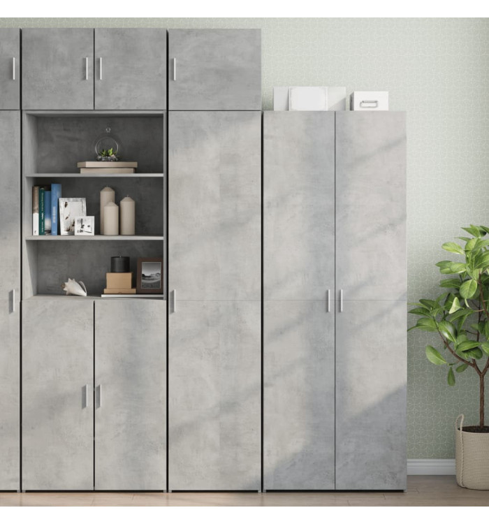 Armoire de rangement mince gris béton 45x42,5x225 cm | Mobilier & Déco