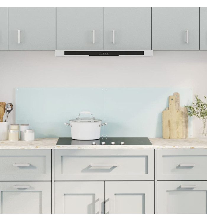 Dosserets de cuisine 2 pcs blanc 70x50 cm verre trempé | Mobilier & Déco